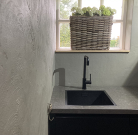 Fensterbankkorb (50 x 20 x 40 cm) mit Ledergriffen