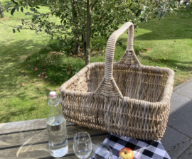 Grote open picknickmand met hengsel (50x40x25cm)