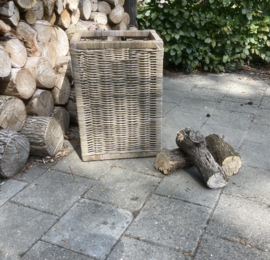 Hoge strakke open mand voor hout en pellets (35x45x65cm)