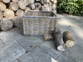 Strakke rechthoekige houtmand groot (56x47x35cm)