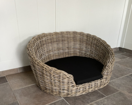 Großer doppelwandiger ovaler Hundekorb (90 x 70 x 43 cm)
