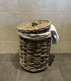 Medium round laundry basket with lid (36x50cm)