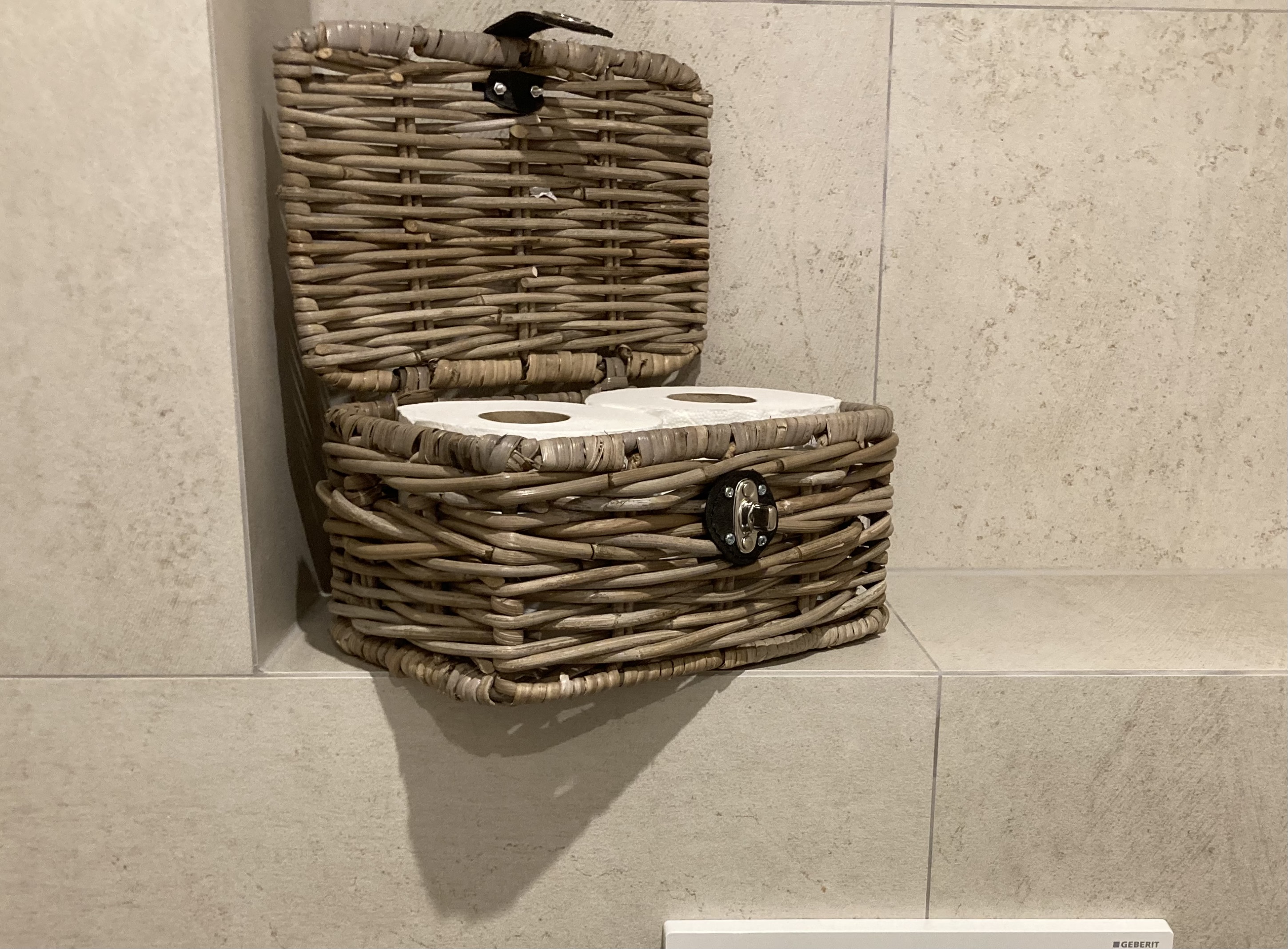 kleiner Koffer mit Lederverschluss Toilette (27 x 18 x 13cm)
