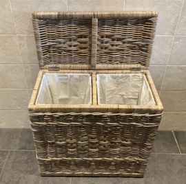 Dubbel gevoerde wasmand (68x35x65cm)