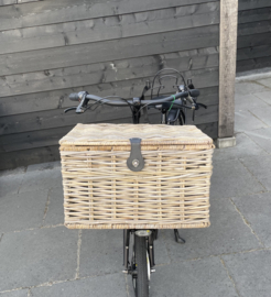 Großer Fahrradkorb mit Deckel (50 x 40 x 30 cm)