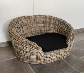 Mittlerer ovaler doppelwandiger Hundekorb (76 x 55 x 40 cm)
