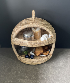 Rieten etagère