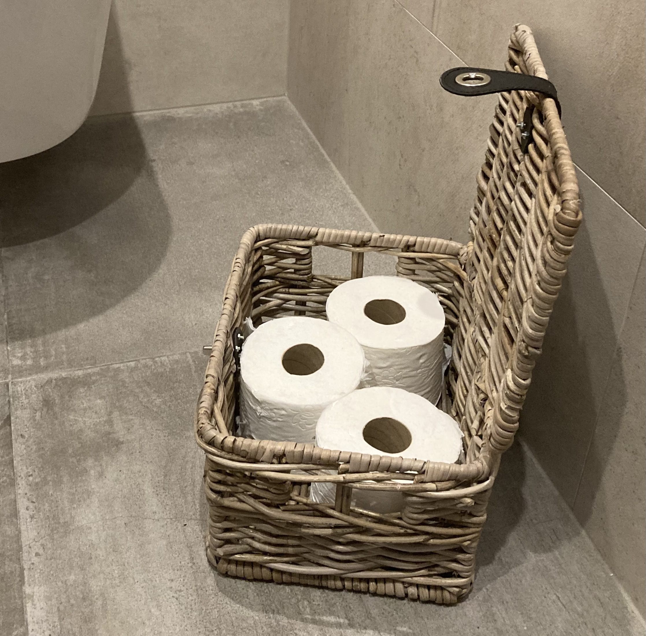 Middel koffertje lederen sluiting toilet (34x25x19cm)