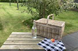 Picknickmand strak met kleppen (50x35x25cm)