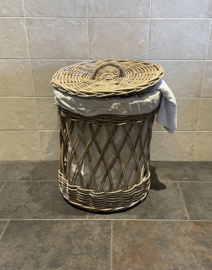 Large round openwork laundry basket (50x60 cm)