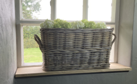 Window sill basket (55x20x30cm) with handles