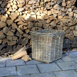 Vierkante mand grof rotan greep (45x45x50cm)