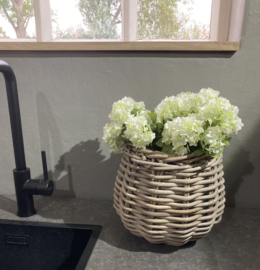Round window sill basket