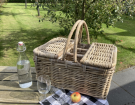Picknickmanden 3 vakken twee kleppen (55x38x45cm)