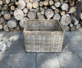 Großer rechteckiger Kaminholzkorb (55x46x35cm)