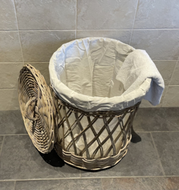 Grote ronde opengewerkte wasmand (50x60 cm)