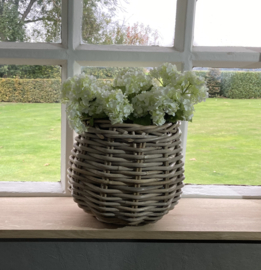 Round window sill basket