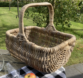 Middelgrote open picknickmand met hengsel (40x30x20cm)
