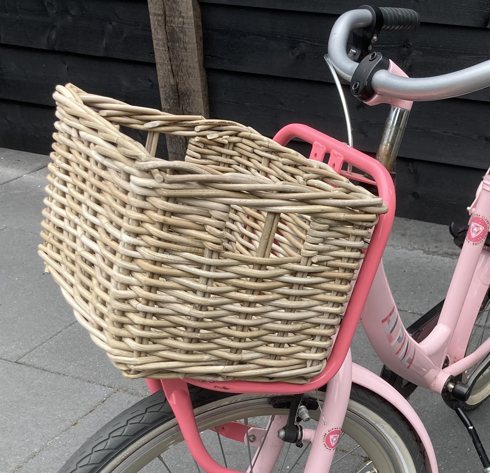 Rechteckiger Kinder Fahrradkorb Rattan für Gepäckträger 34 x 24 x 20 cm)