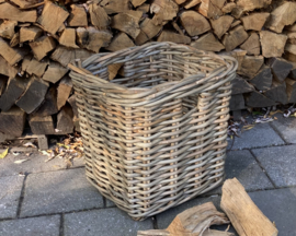 Vierkante mand grof rotan greep (58x58x55cm)