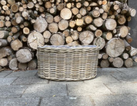 Ovaler großer Korb für Kaminholz (60x50x30cm)