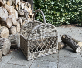 Großer offener Holzkorb mit Henkel (45x37x58cm)
