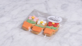 Assortiment lente bloemen koekjes