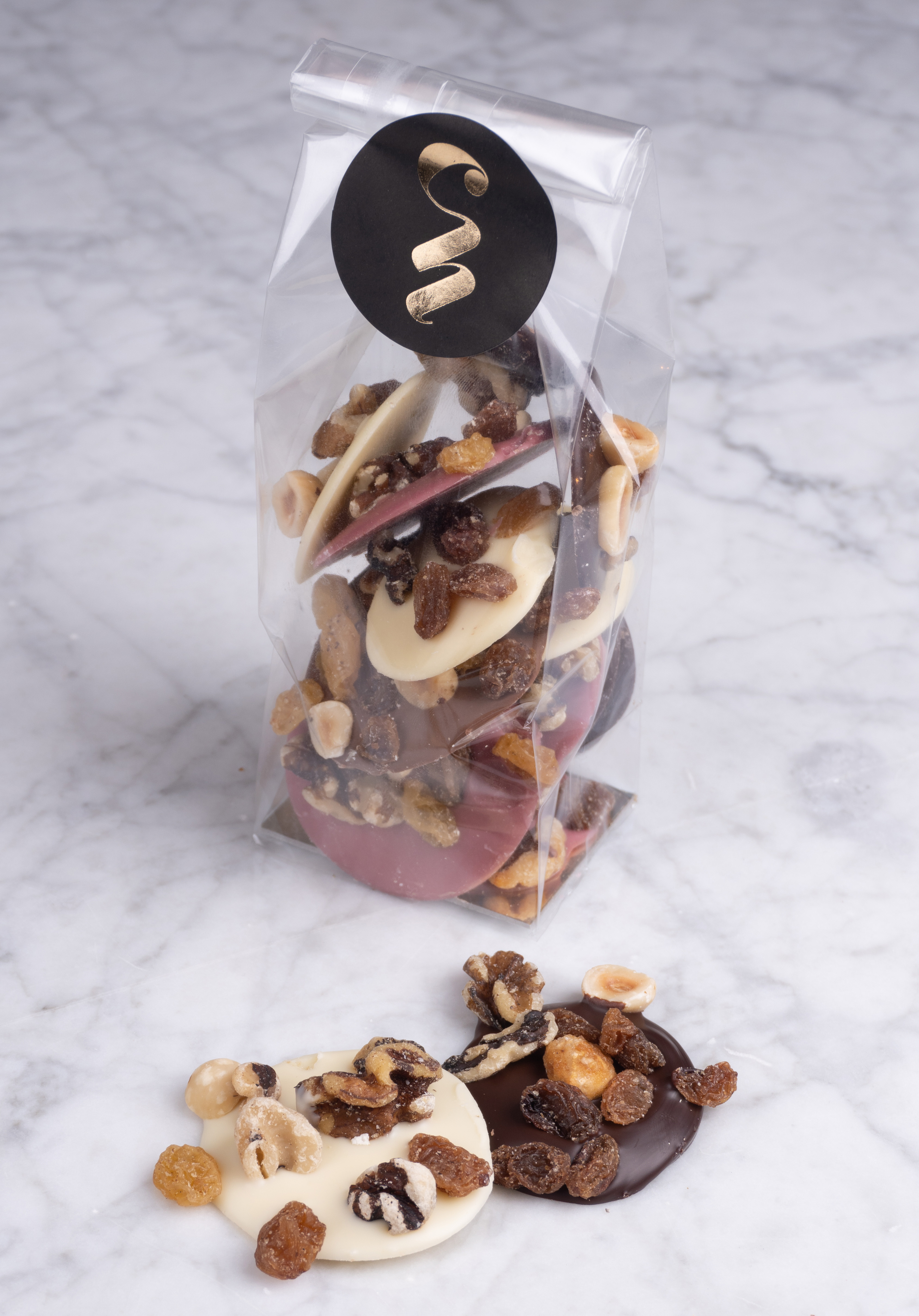 Chocolade rondjes met studentenhaver 130gram