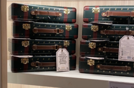 Blikken koffertje gevuld met chocolade