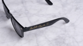 Sunglasses with quote