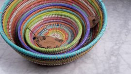 Handmade basket multicolor
