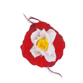 Bloemen speld met clip
