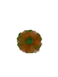 Groen oranje speld bloem