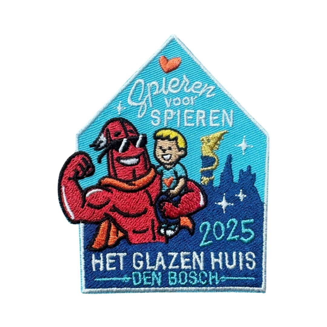Embleem "Spieren voor Spieren" Het glazen huis 2025