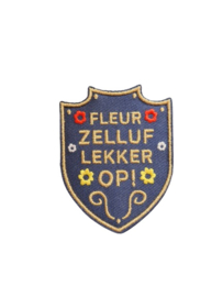 Klittenband embleem Fleur lekker zelf op