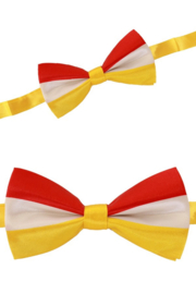 Vlinderstrik rood wit geel