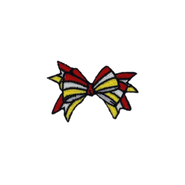 Strikje rood wit geel