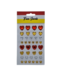 Face jewels hartjes Oeteldonk
