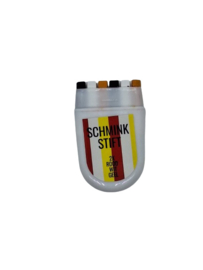 Schminkstift 6 banen rood wit geel