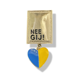 Pinneke nee GIJ! Blauw/Geel