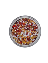 Glittergel rood wit geel 10 ML