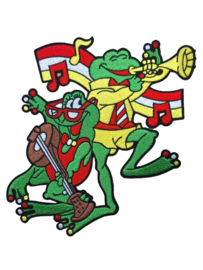 Kikkers met instrumenten