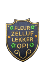 Fleur lekker zelf op klittenband embleem Kruikenstad