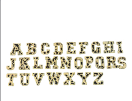 Panter letters van echt haar A t/m Z