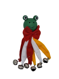 Broche kikker met belletjes