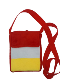Stoffen rood wit gele tas
