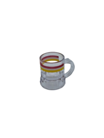 Borrelglas/ shotglas rood wit geel