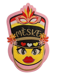 Meske roze emoji groot