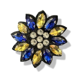 Broche Bloem met steentjes