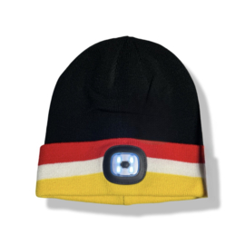 Muts met LED rood, wit & geel